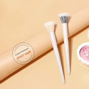 2023 mới chuyên nghiệp Stippling bàn chải dê tự nhiên sợi tóc Blush Stippling trang điểm bàn chải nhãn hiệu riêng công cụ làm đẹp