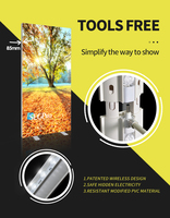 Kit Kotak Lampu Pop Up TianLang Silver 6*3M untuk Pameran Dagang, Rangka Aluminium Modular + Grafik Kain + Kotak Keras untuk Meja Pameran