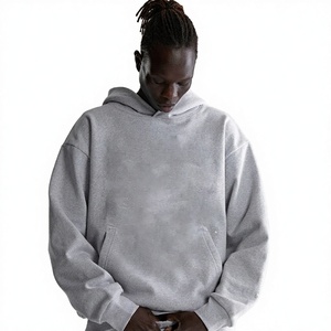 Sweat à capuche unisexe en molleton de coton vintage de haute qualité, coupe oversize, motif 3D, manches classiques, pour automne-hiver - Product Image 3