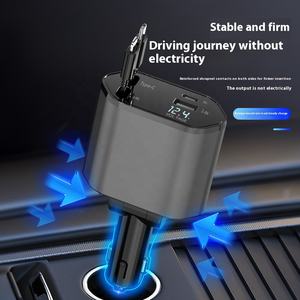 Cargador de teléfono para coche de carga súper rápida 4 en 1 para iPhone 15/14/13/12 <span class=keywords><strong>Pro</strong></span> Max XR <span class=keywords><strong>iPad</strong></span> Samsung Pixel - Product Image 5