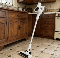 Aspirateur balai sans fil rechargeable 120W 2-en-1 sec et humide pour hôtel et maison, avec batterie détachable et filtration HEPA 4 étapes, technologie cyclonique