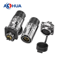 Aohua IP67 étanche circulaire L20 femelle mâle 8 broches connexions de fil automobile connecteur d'alimentation à montage sur panneau