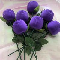 Emballage de cils en bande de vison vide pour la Saint-Valentin, motif rose, rouge, rose, violet, vente en gros