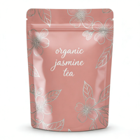 Bolsa de Té Personalizada con Cierre Hermético, Bolsa de Plástico para Envasado de Alimentos, Té de Jazmín Orgánico, Hojas de Té de Hierbas, 100g 250g