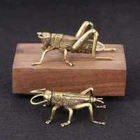 Figurine Becora en laiton de cricket et de sauteuse, sculpture animale en métal, décoration pour la maison et le bureau, figurines de thé, divertissement enfantin, objet d'art de collection