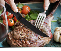 Usine en gros 8 pièces ensemble de couteaux à Steak professionnel PP poignée 8.5 pouces couteau à Steak en acier inoxydable pour Restaurant cuisine