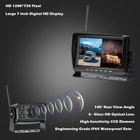 Prix usine 2ch sans fil camion Dvr moniteur de voiture caméra de sécurité de voiture Vision nocturne enregistreur de sauvegarde inverse caméra Wifi