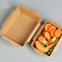 Tout nouveau déjeuner emballage Sushi papier emballage à emporter boîte de nourriture à emporter avec fenêtre transparente