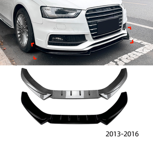 Kit de Carrocería para Audi <span class=keywords><strong>A4</strong></span> S4 B8.5 2013 <span class=keywords><strong>2014</strong></span> 2015 2016, Lip Delantero Negro Brillante ABS, Divisor de Parachoques Delantero - Product Image 1