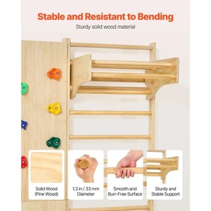 Vente en gros usine : Ensemble de <span class=keywords><strong>jeu</strong></span> mural 9-en-1 personnalisé <span class=keywords><strong>pour</strong></span> enfants, structure d'escalade en bois <span class=keywords><strong>pour</strong></span> salle de sport intérieure - Product Image 5