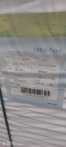 กระดาษออฟเซ็ตไม่มีเนื้อไม้ หนา 58-140 กรัม แบบม้วนหรือแบบแผ่น กระดาษบอนด์ <span class=keywords><strong>BPOP</strong></span> หรือ RWOP สำหรับพิมพ์หนังสือ - Product Image 2