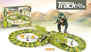 Juguetes de Construcción, Coche Eléctrico de Dinosaurios, Tren, Mundo de Dinosaurios, Juguetes de Pista, Pista de Carreras de Dinosaurios para Niños - Product Image 5