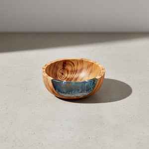 <b>Wooden</b> <b>Bowl</b> With Resin Design Elegant Hand Finished Serving And Display <b>Bowl</b> For Modern Home Decor - Product Image 1