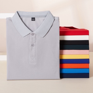 เสื้อโปโลผู้ชายผ้าฝ้ายถัก 100% แขนสั้น ระบายอากาศได้ดี สีพื้น เรียบง่าย สไตล์ลำลอง ใส่เล่นกอล์ฟได้ มีโลโก้ กระดุมหลากสี ความยาวแบบยาว - Product Image 3