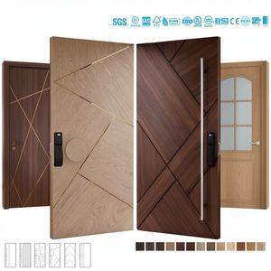 Puerta Principal de Madera Gigante de Lujo Europea, Modelos Modernos de Puertas Pivotantes de Madera de Nogal para Exteriores - Product Image 2