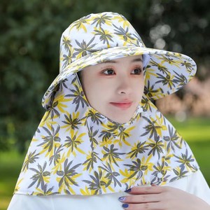 <b>Leaf</b> Tea Picking Hat Bucket Hat Sun Protection Face Cover Outdoor Summer Hat Breathable Cotton Women's Hat - Product Image 1