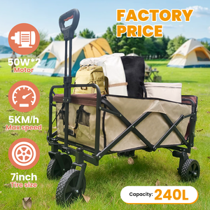Chariot de camping électrique assisté à roues étroites EC11 240L OEM léger, propulsion avant et <span class=keywords><strong>arrière</strong></span> - Product Image 1
