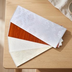 แผ่นผนัง PVC ลายเรขาคณิต ทนไฟ ลายไม้สมัยใหม่ สำหรับตกแต่งผนังภายในอาคาร เหมาะสำหรับการใช้งานเชิงพาณิชย์และบันเทิง - Product Image 6