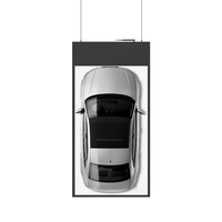 Écran LCD publicitaire double face suspendu pour intérieur, 4s 55 pouces, affichage numérique pour fenêtre/plafond, kiosque, SDK, 1 an