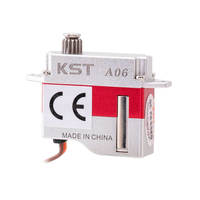 Moteur servo miniature numérique KST A06 V6.0 pour planeur RC, 1.4Kgf.cm, 0.11s, double roulement, engrenage métallique, plastique, moteur sans noyau CC, télécommande