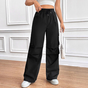 <span class=keywords><strong>Pantaloni</strong></span> da Lavoro da Donna Nuovo Stile Spicy Girl a Vita Alta e Gamba Larga con Tasche Multiple, <span class=keywords><strong>Pantaloni</strong></span> Casual - Product Image 4