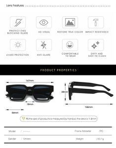 <span class=keywords><strong>Gafas</strong></span> de Sol 2025, Fabricantes de <span class=keywords><strong>Gafas</strong></span> de Sol de Lujo Personalizadas, <span class=keywords><strong>Gafas</strong></span> de Sol de Diseñador para Mujer, Marca Negra, <span class=keywords><strong>Gafas</strong></span> de Sol <span class=keywords><strong>Cuadradas</strong></span> 2026 para Hombre - Product Image 3