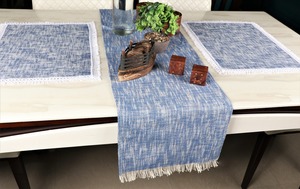 Wholesale Price Export Customizable Woven Fringe Cotton <b>Table</b> <b>Runner</b> & Cushion Mat Machine Washable for Home Hotel <b>Dining</b> Decor - Product Image 1