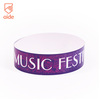Bracelets personnalisés Bracelets synthétiques en papier Étanche Jetable Identification Bracelet synthétique Billets pour événements Fête