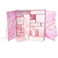 Boîte de calendrier de l'avent personnalisée de luxe pour influenceurs, emballage de marque, 24 jours, soins de la peau, maquillage, chocolat, boîte cadeau rigide magnétique