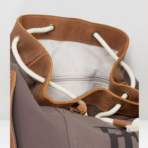 Unisex Giản Dị Cổ Điển Denim Crossbody Vòng Túi Thùng Túi Bông Dây Kéo Ba Lô Túi - Product Image 6