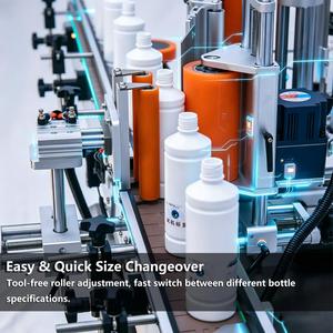 Automatic Double Side Label <b>Pasting</b> Printing Machine for Wine Tin Can Paper Labels High Productivity PLC Touch Screen Fully <b>Auto</b> - Product Image 2