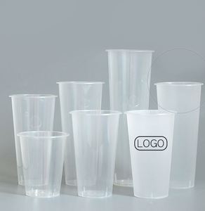 Vaso de Plástico PP Transparente Esmerilado Ecológico de 8oz-30oz para Café, Refrescos, Bebidas de Fiesta, Jugos Calientes y Bebidas Heladas con Tapa - Product Image 2