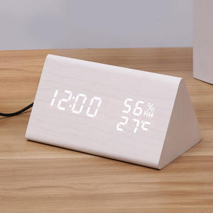 Relógio Despertador Digital Eletrônico LED Simples, Silencioso, Controlado por Voz, com Exibição de Temperatura e Umidade, Brilha no Escuro - Product Image 4