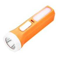 Lampe torche LED haute puissance rechargeable avec batterie au lithium, lumière latérale COB, ABS, portée du faisceau de 500 m, petite lampe d'urgence portable