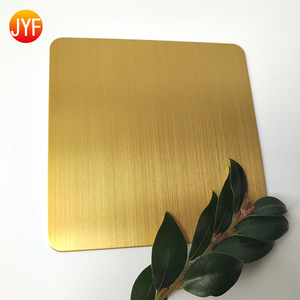 ZB9924 FOB 304L Golden <strong>Color</strong> HL Brushed <strong>Stainless</strong> <strong>Steel</strong> <strong>Sheet</strong> Price Per Kg - Product Image 1