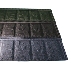 <span class=keywords><strong>Tuile</strong></span> en métal revêtue de pierre à motif de pierre bleue noire, fabriquée à la machine avec haute précision, bord lisse - Product Image 6