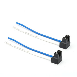Oto motosiklet H7 güç kablosu soket kablosu kadın 2Pin konnektör kablosu PVC malzeme yalıtım yarım kesim uç tel koşum - Product Image 6