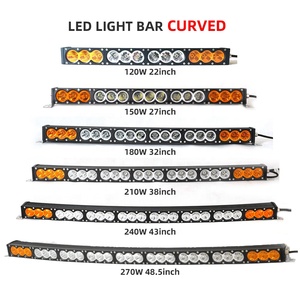 Giá Nhà Máy Giá Rẻ 22 Inch 120W Hàng Đơn Dải Ánh Sáng Cong Ánh Sáng Vàng Và Trắng Hai Màu Xe Dẫn Thanh Ánh Sáng - Product Image 1