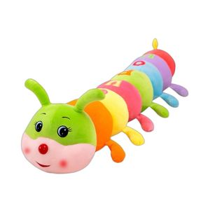 कैटरपिलर प्लश खिलौना नरम चार-पक्षीय खिंचाव मखमल फेंक तकिया उपहार कैटरपिलर पशु खिलौना - Product Image 1