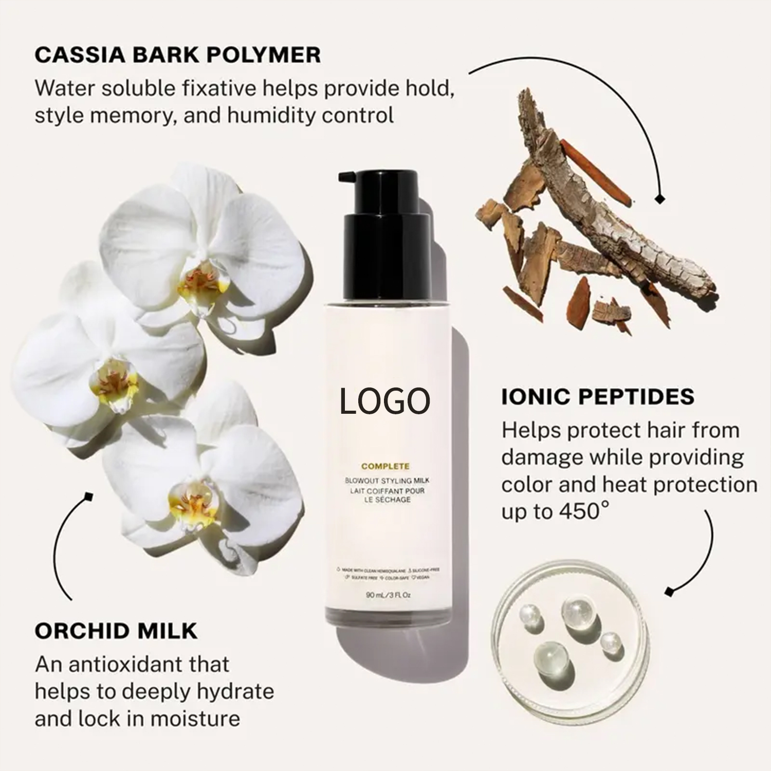 OEM ODM Vegan Herbal Deep Repair Smoothing Lightening Conditioner Keratin Private Label Custom Logo Moisturizing Nourishing