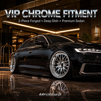 Jantes forgées sur mesure Mforged en 2 pièces, 18, 20, 21, 22, 24 pouces, chrome, à déport profond, à jantes étagées, à rayons en Y, pour voitures de luxe classiques