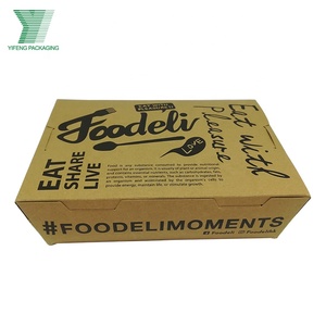 Wholesale price custom kraft packaging paper boxes logo printed food packaging take away lunch carrier box folding box