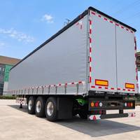 Remorque à rideaux latéraux en acier de 3 essieux de 40 pieds, semi-remorque de 60 tonnes pour le transport de marchandises en vrac, pour entrepôt et distribution, fournisseur chinois