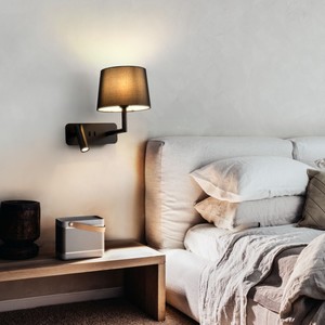 Phong cách và thanh lịch khách sạn cạnh giường ngủ Đèn đọc sách & LED Đèn tường với vải bóng râm Swing cánh tay và tại chỗ trên bên phải/trái/phía dưới - Product Image 3