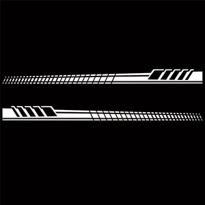 สติ๊กเกอร์ติดรถยนต์ลายเส้นข้างตัวรถแบบสากล 2 ชิ้น กันน้ำ - Product Image 3