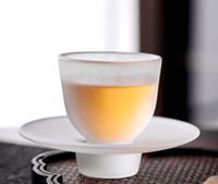 Tasse à thé en verre givré Kung Fu, petite tasse à thé en verre épais résistant à la chaleur, mug de dégustation de thé
