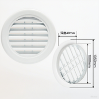 Grille de ventilation moderne en alliage d'aluminium et plastique avec vanne à disque, pour plafond, sortie d'air frais, réglable, durable, avec vis à molette