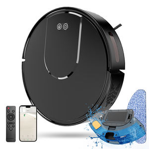 Robot intelligent de nettoyage automatique, aspirateur et serpillière, navigation par gyroscope, contrôlé par application, design compact, plastique, pour la maison - Product Image 1