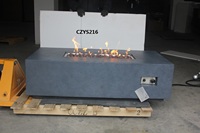 Table de foyer d'extérieur en propane, couvercle rectangulaire en acier inoxydable, expédition gratuite en chine