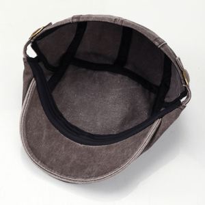 Boina Unisex Estilo Retro Americano, Lavada y Desgastada, 100% Algodón, con Bordado de Logotipo Personalizado, Accesorio de Moda Urbana - Product Image 2
